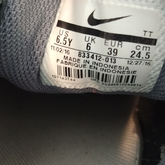 Nike Air Max 90 Shoe Sneakers Ltr Cool Grey/Wolf Grey 833412-013 Size 6.5 W 8 - Picture 7 of 8